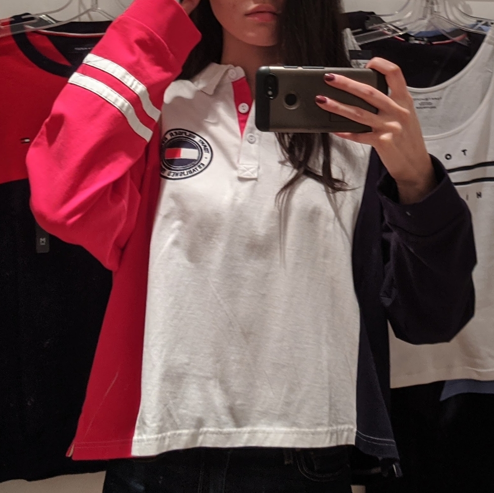 Tommy Hilfiger colourblock long sleeve polo shirt